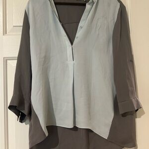 Elie Tahari Two-Tone Gray Shirt